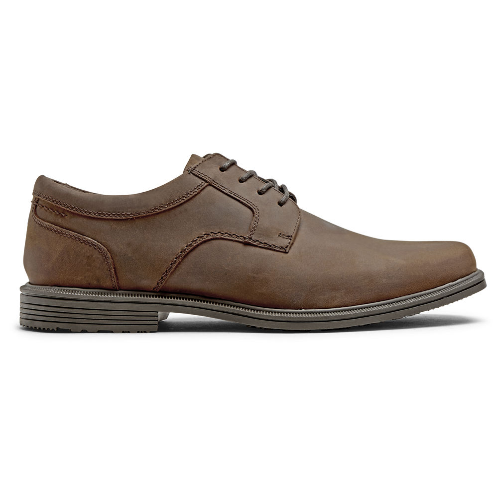 Oxfords Rockport Hombre Mexico - Robinsyn Waterproof Plain Toe Marrom - OQYKD1643